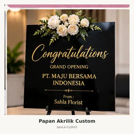 Papan Bunga Akrilik Gandaria